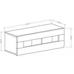 Dulap suspendat Helvetia Toledo №08 (White/White Gloss/San-Remo Oak) Thumb