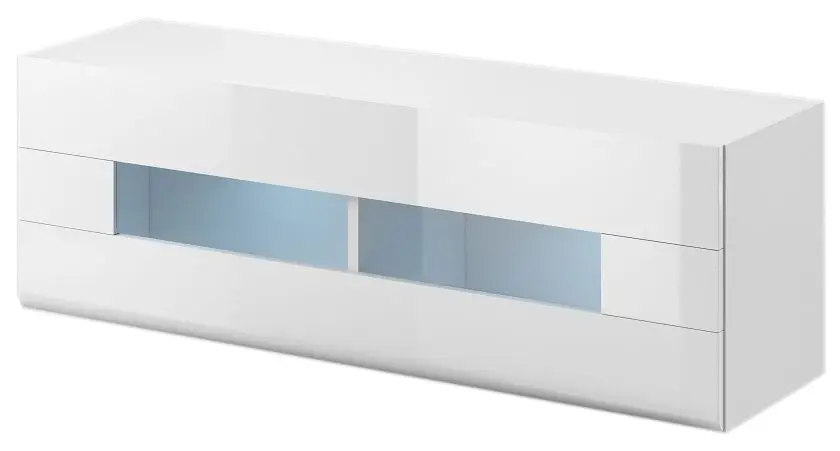 Dulap suspendat Helvetia Toledo №08 (White/White Gloss)