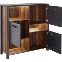 Тумба Helvetia Buffalo 241UKA45 3D (Матера Антрацит/Старая Доска) Thumb