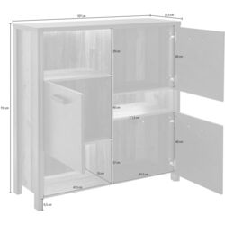 Тумба Helvetia Buffalo 241UKA45 3D (Матера Антрацит/Старая Доска) Thumb