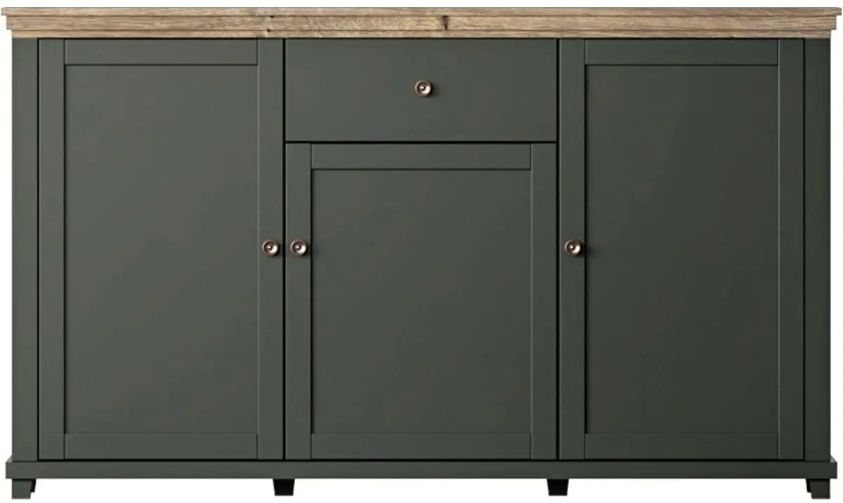 Тумба Helvetia Evora №47 3D1S (Green/Lefkas Oak)