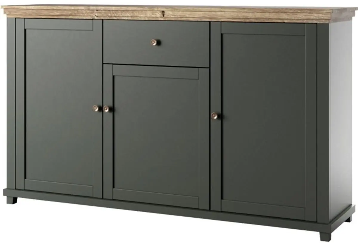 Тумба Helvetia Evora №47 3D1S (Green/Lefkas Oak)