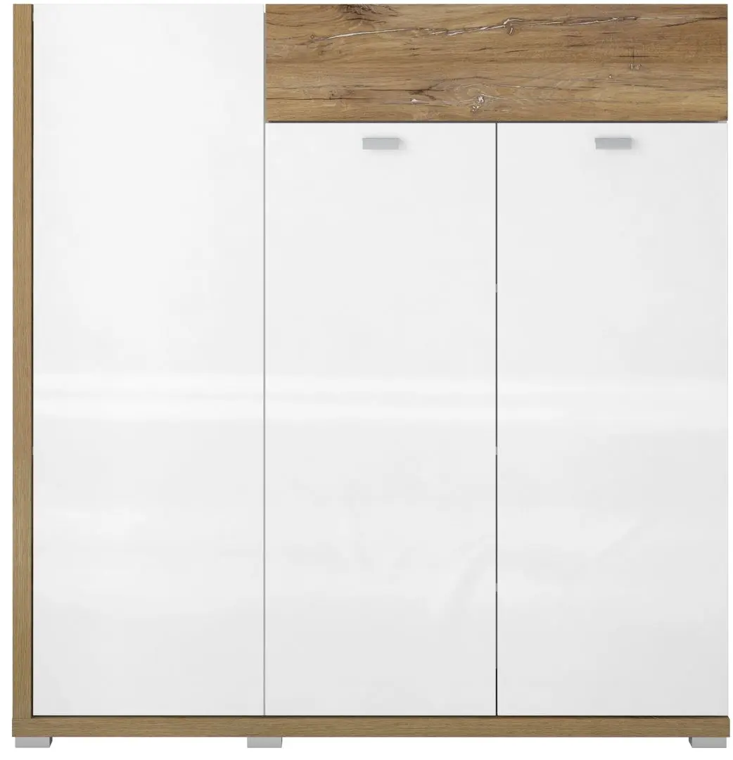 Tumba Helvetia Lars №76 3D1S (White/White Gloss/Flagstaff Oak)