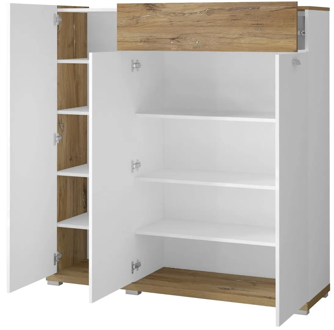 Tumba Helvetia Lars №76 3D1S (White/White Gloss/Flagstaff Oak)