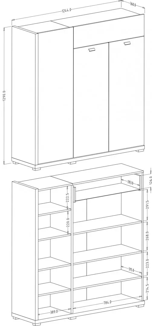 Tumba Helvetia Lars №76 3D1S (White/White Gloss/Flagstaff Oak)