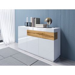 Tumba Helvetia Silke №43 3D1S (White/White Gloss/Wotan Oak) Thumb