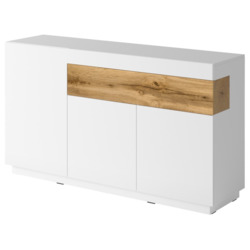 Tumba Helvetia Silke №43 3D1S (White/White Gloss/Wotan Oak)