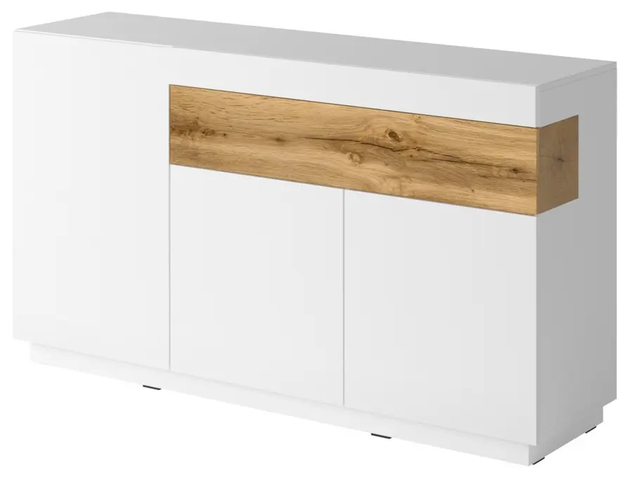 Tumba Helvetia Silke №43 3D1S (White/White Gloss/Wotan Oak)