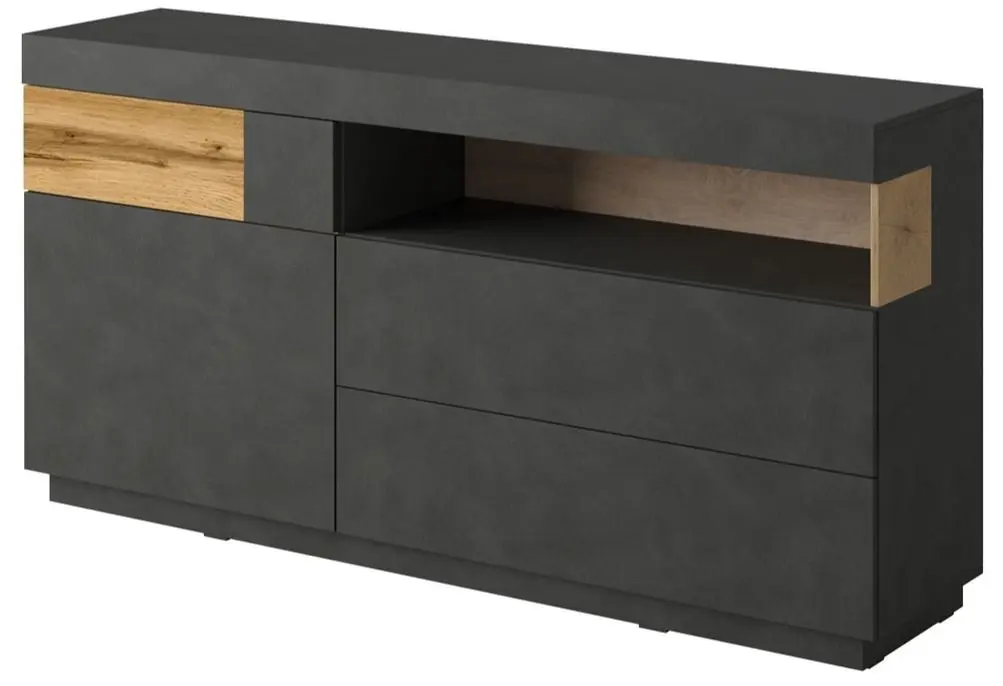 Тумба Helvetia Silke №47 1D3S (Matera/Wotan Oak)