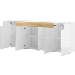 Tumba Helvetia Toledo №25 4D1S (White Gloss/Sanremo Oak Light) Thumb