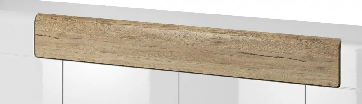 Tumba Helvetia Toledo №25 4D1S (White Gloss/Sanremo Oak Light)