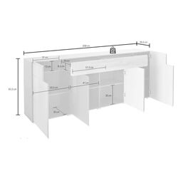 Tumba Helvetia Toledo №25 4D1S (White Gloss/Sanremo Oak Light) Thumb