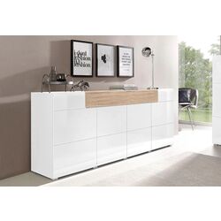 Tumba Helvetia Toledo №25 4D1S (White Gloss/Sanremo Oak Light) Thumb