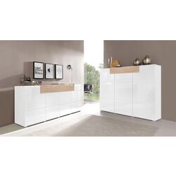 Tumba Helvetia Toledo №25 4D1S (White Gloss/Sanremo Oak Light) Thumb