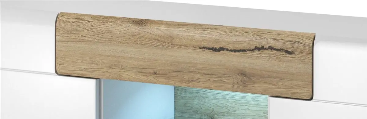 Tumba Helvetia Toledo №26 3D1S (White Gloss/Sanremo Oak Light)