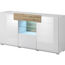 Tumba Helvetia Toledo №26 3D1S (White Gloss/Sanremo Oak Light)