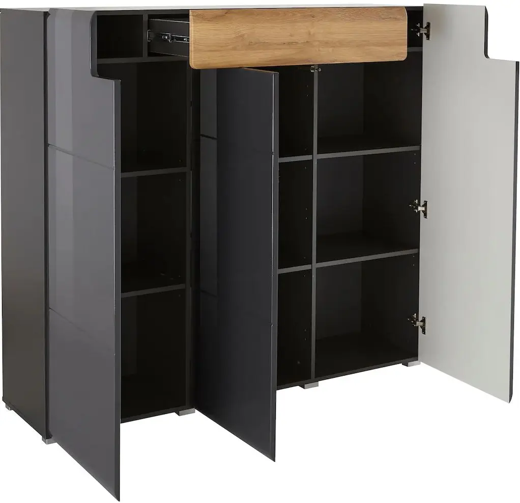 Tumba Helvetia Toledo №76 3D1S (Anthracite Gloss/Grandson Oak)