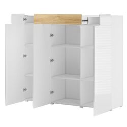 Tumba Helvetia Toledo №76 3D1S (White Gloss/Sanremo Oak Light) Thumb