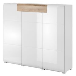 Tumba Helvetia Toledo №76 3D1S (White Gloss/Sanremo Oak Light)
