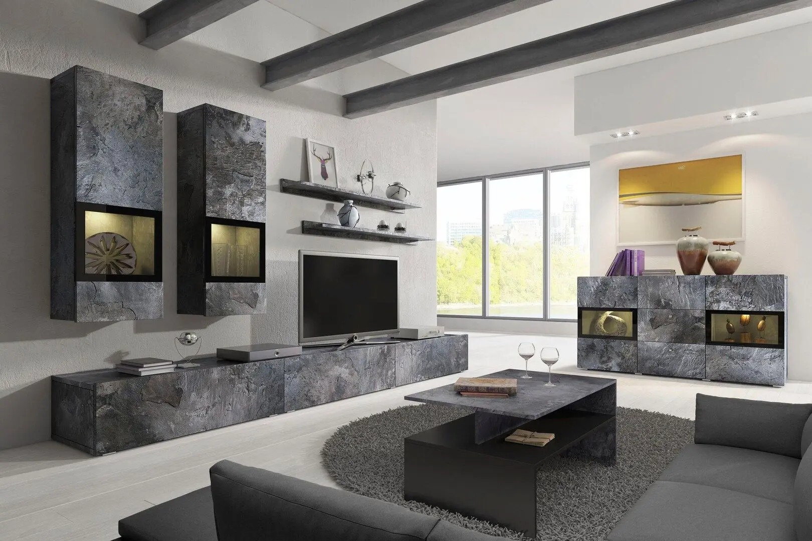 Тумба Helvetia Baros №26 2D3S (Slate/Black)