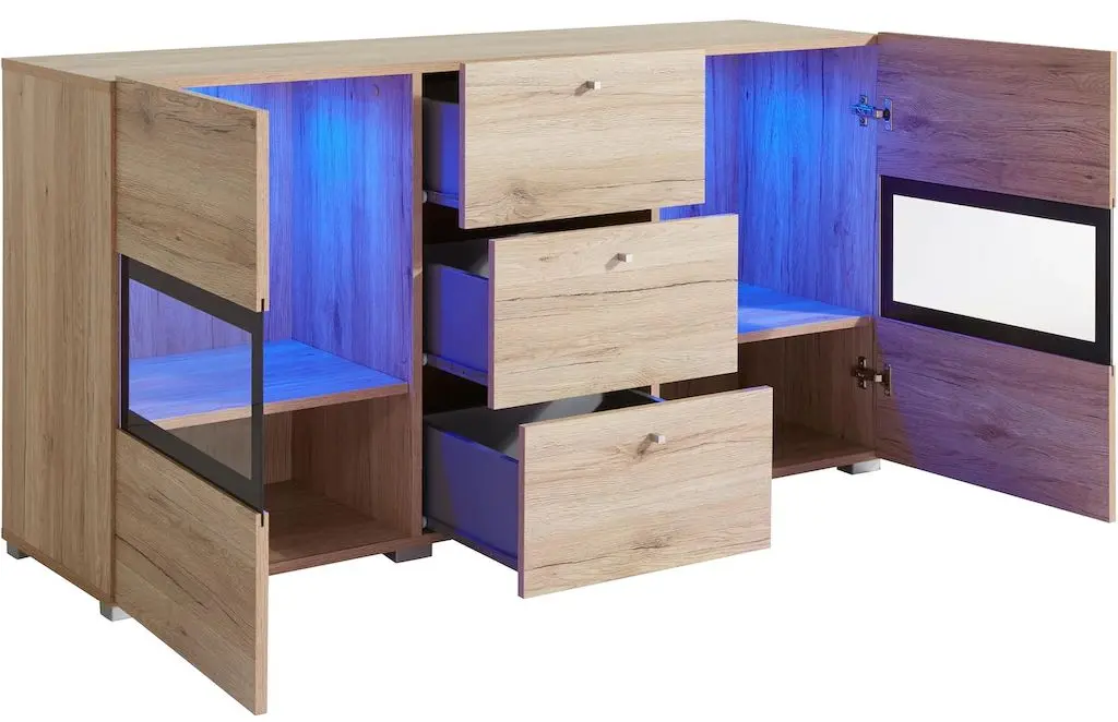 Tumba Helvetia Baros №26 2D3S (Sanremo Oak Light/Black)