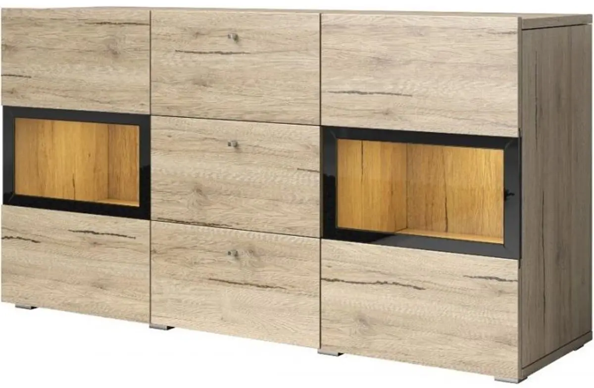 Tumba Helvetia Baros №26 2D3S (Sanremo Oak Light/Black)
