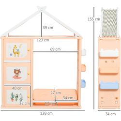 Шкаф Homcom 311-038OG 128x34x155 cm (Orange) Thumb