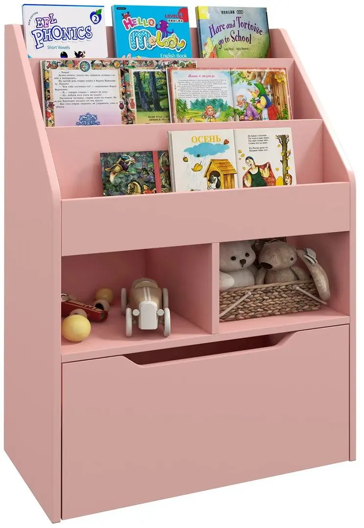 Стеллаж Homcom 311-048V80PK 60x29x90 cm (Pink)