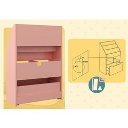 Стеллаж Homcom 311-048V80PK 60x29x90 cm (Pink) Thumb