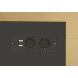 Тумба для принтера Homcom 924-091V90BK 80x40x65 cm (Rustic Brown/Black) Thumb