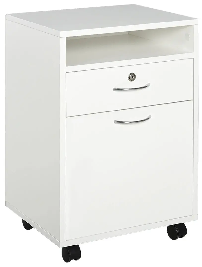 Tumba cu rotile Homcom 836-027V01WT 40x35x60 cm (White)