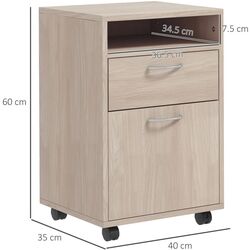 Тумба выкатная Homcom 836-027V80ND 40x35x60 cm (Oak) Thumb
