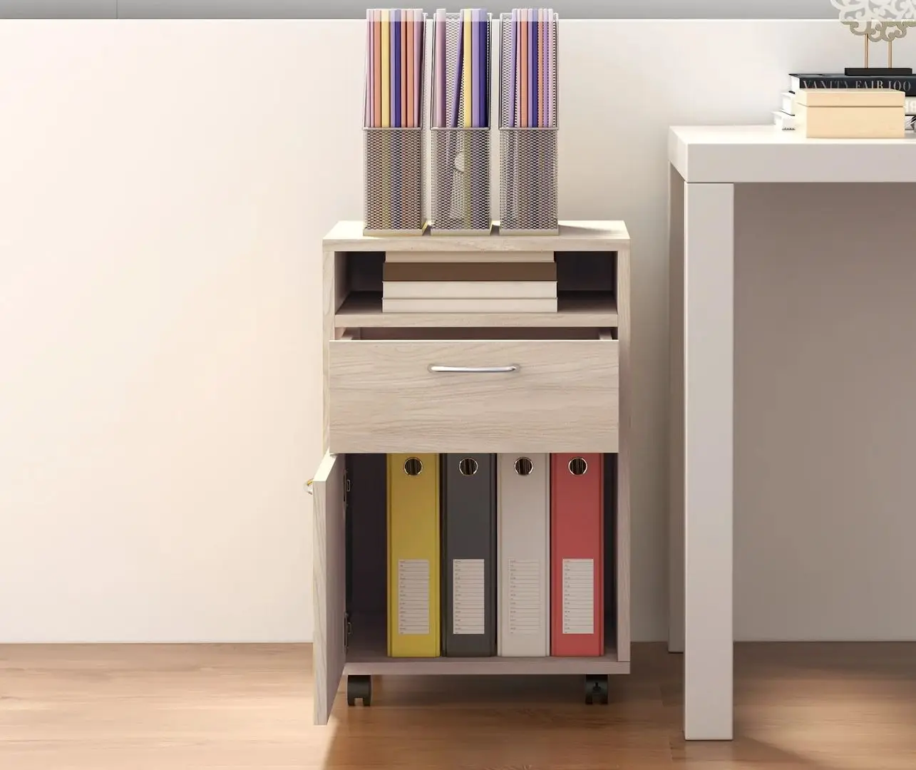 Тумба выкатная Homcom 836-027V80ND 40x35x60 cm (Oak) - 5