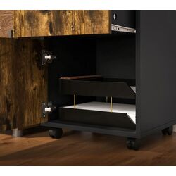 Тумба выкатная Homcom 836-027V82RB 40x35x60 cm (Browm/Black) Thumb