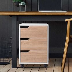 Тумба выкатная Homcom 836-048 40x50x57 cm (White/Oak)