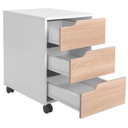 Тумба выкатная Homcom 836-048 40x50x57 cm (White/Oak) Thumb