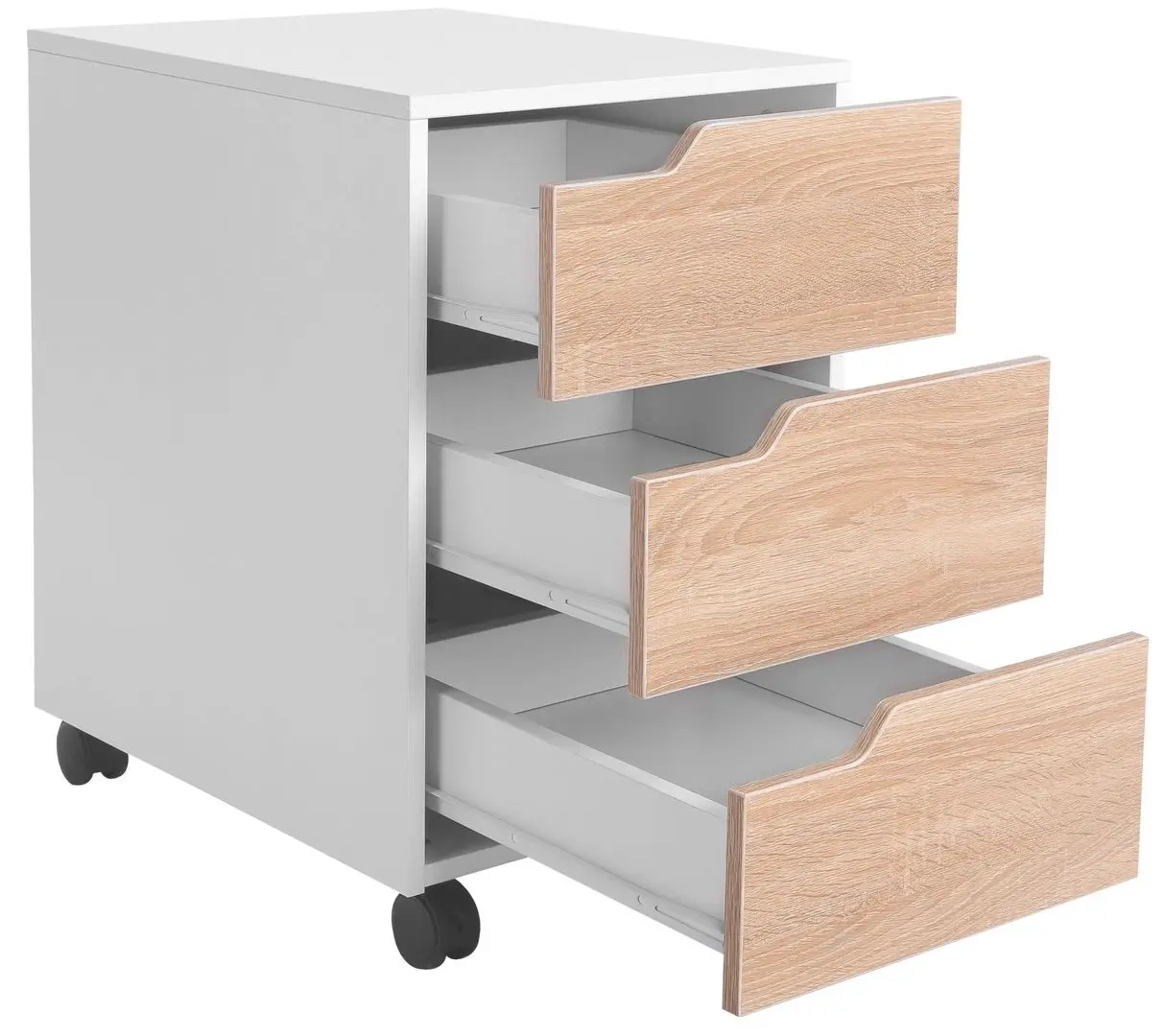 Тумба выкатная Homcom 836-048 40x50x57 cm (White/Oak)