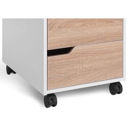 Тумба выкатная Homcom 836-048 40x50x57 cm (White/Oak) Thumb