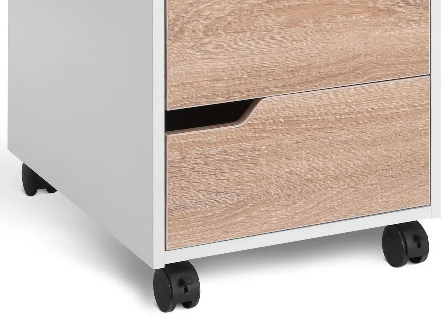 Тумба выкатная Homcom 836-048 40x50x57 cm (White/Oak)