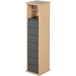 Dulap Homcom 834-283 18x18x75 cm (Bamboo/Grey) Thumb