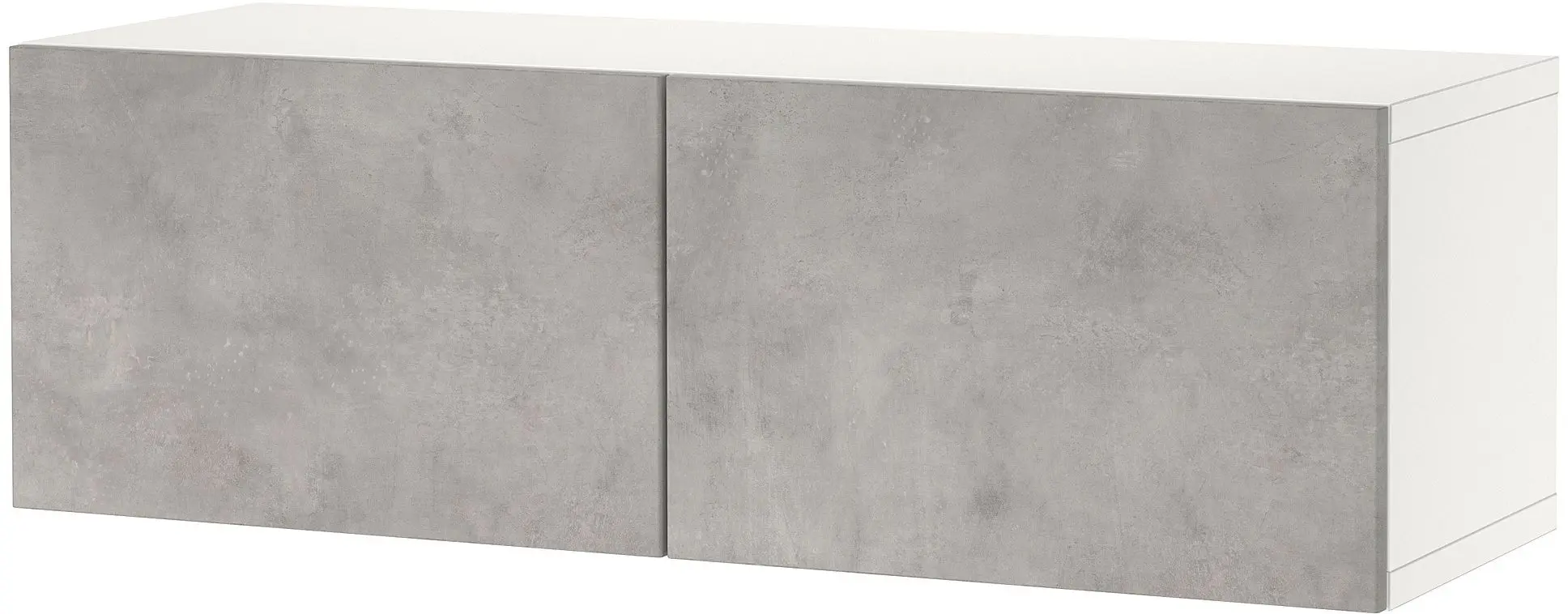 Dulap suspendat Ikea Besta 120x42x38 (Alb Kallviken/Gri Aspect Beton)