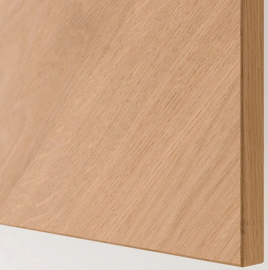 Dulap suspendat Ikea Besta 60x22x38 (Alb/Hedeviken Furnir Stejar)
