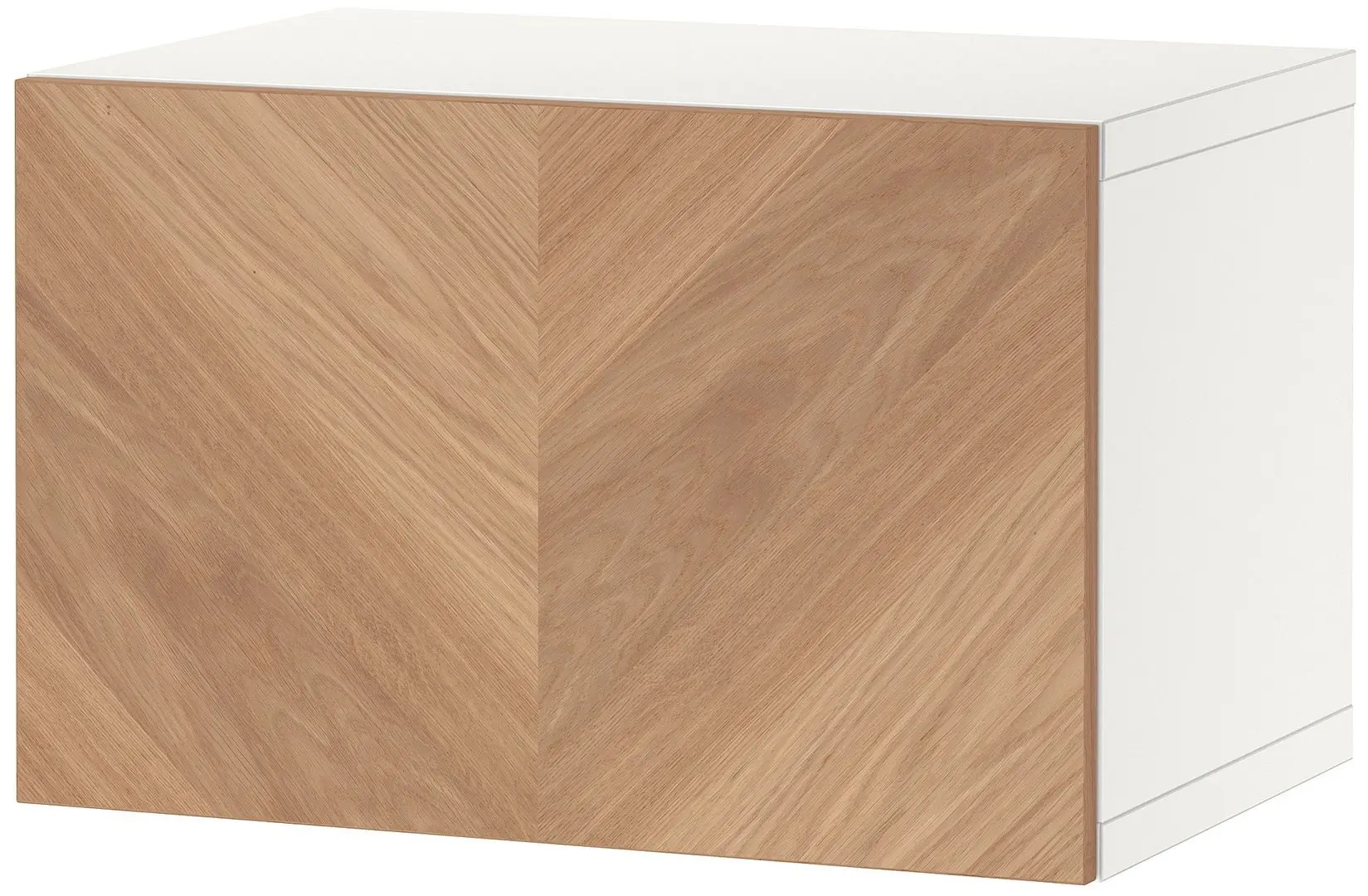 Dulap suspendat Ikea Besta 60x42x38 (Alb Hedeviken/Furnir Stejar)