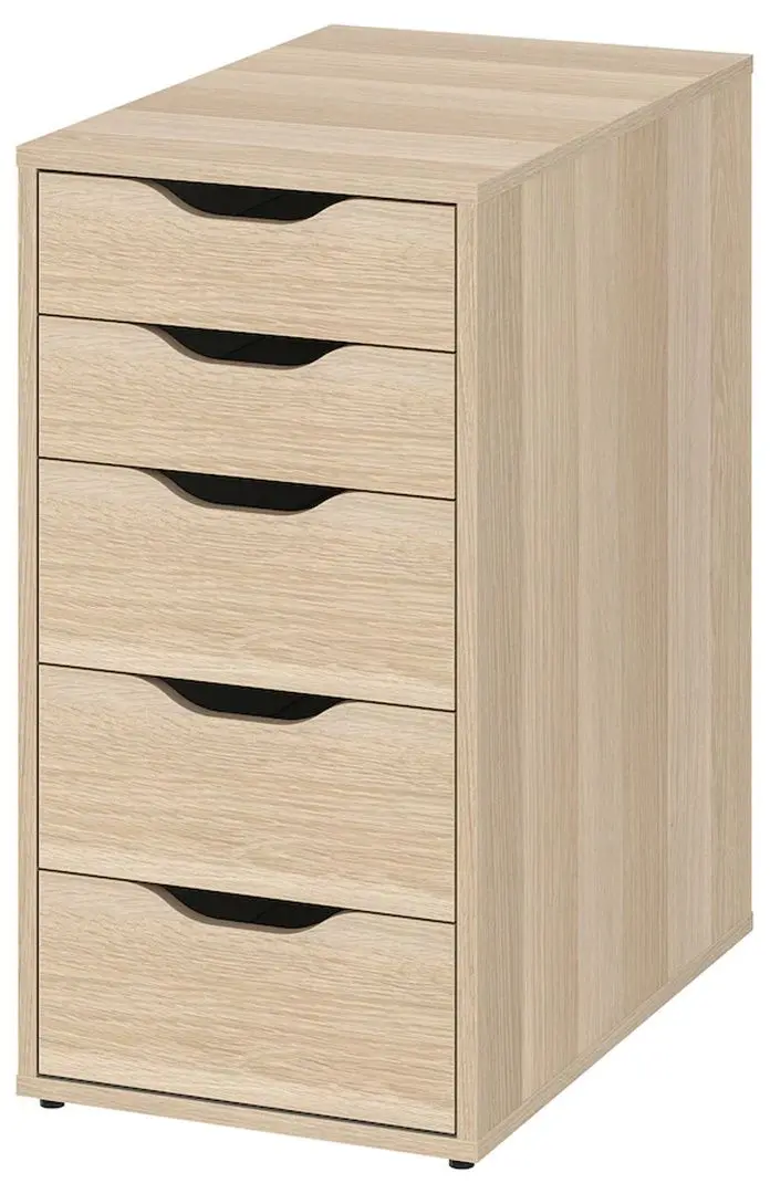 Comoda Ikea Alex 36x70 (Vopsit Alb/Aspect Stejar)