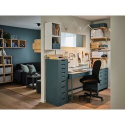 Comoda Ikea Alex 36x70 (Gri-turcoaz) Thumb