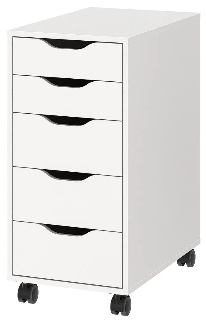 Tumba cu rotile Ikea Alex cu rotile 36x76 (Alb/Negru)