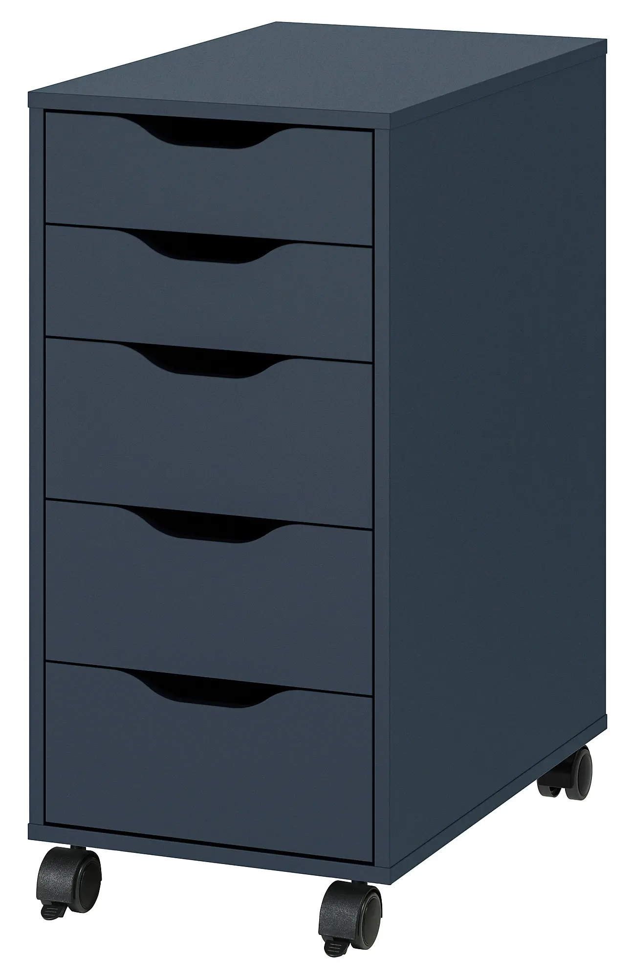 Комод Ikea Alex с колесами 36x76 (Черно-синий)