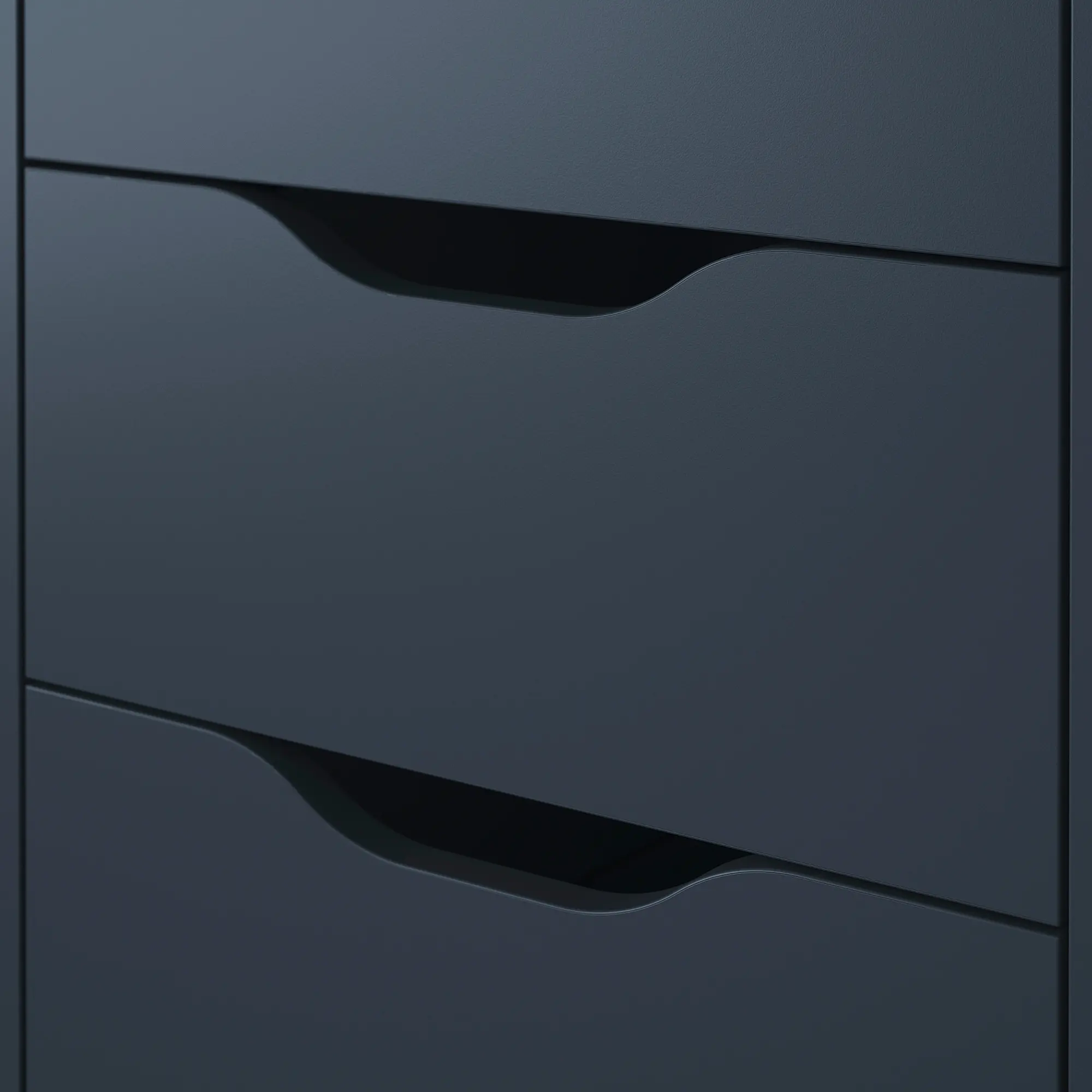 Комод Ikea Alex с колесами 36x76 (Черно-синий)