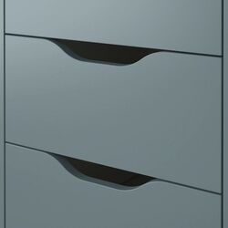 Comoda Ikea Alex cu rotile 36x76 (Gri-turcoaz/Negru) Thumb