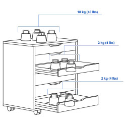 Комод Ikea Alex с колесами 67x66 (Темно-серый) Thumb